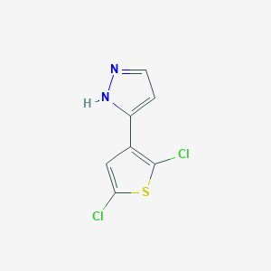 molecular formula C7H4Cl2N2S B3040175 3-(2,5-Dichloro-thien-3-YL)-1H-pyrazole CAS No. 166196-62-9