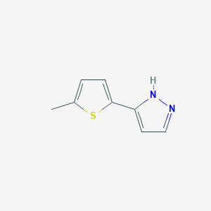 molecular formula C8H8N2S B3040176 3-(5-Methyl-2-thienyl)-1H-pyrazole CAS No. 166334-61-8