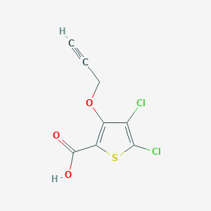 molecular formula C8H4Cl2O3S B3040201 4,5-Dichloro-3-(prop-2-yn-1-yloxy)thiophene-2-carboxylic acid CAS No. 1707372-16-4