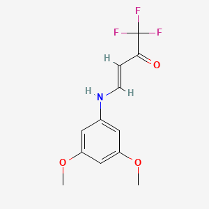 molecular formula C12H12F3NO3 B3040239 4-(3,5-Dimethoxyanilino)-1,1,1-trifluorobut-3-en-2-one CAS No. 176722-56-8