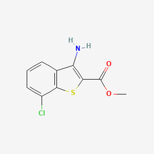 molecular formula C10H8ClNO2S B3040278 Methyl 3-amino-7-chlorobenzo[b]thiophene-2-carboxylate CAS No. 181283-33-0