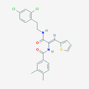 molecular formula C24H22Cl2N2O2S B304031 N-[1-({[2-(2,4-dichlorophenyl)ethyl]amino}carbonyl)-2-(2-thienyl)vinyl]-3,4-dimethylbenzamide 