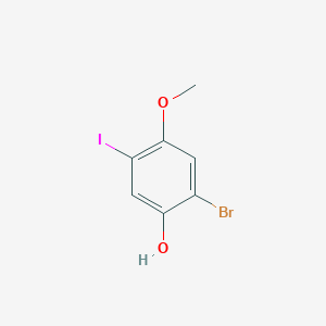 molecular formula C7H6BrIO2 B3040319 5-Iodo-2-bromo-4-methoxyphenol CAS No. 186134-38-3