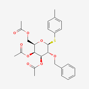 molecular formula C26H30O8S B3040339 [(2R,3S,4S,5R,6S)-3,4-Diacetyloxy-6-(4-methylphenyl)sulfanyl-5-phenylmethoxyoxan-2-yl]methyl acetate CAS No. 189744-09-0