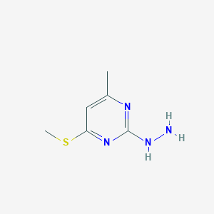 molecular formula C6H10N4S B3040340 2-Hydrazino-4-methyl-6-methylthiopyrimidine CAS No. 1899-58-7