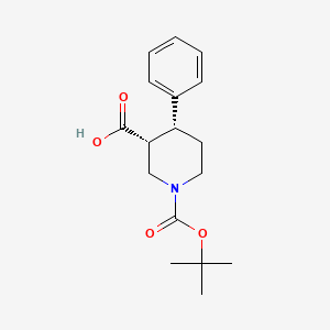 molecular formula C17H23NO4 B3040388 (3R,4R)-1-(tert-Butoxycarbonyl)-4-phenylpiperidine-3-carboxylic acid CAS No. 197900-84-8