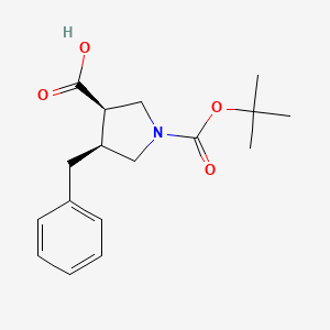 molecular formula C17H23NO4 B3040397 (3S,4S)-4-Benzylpyrrolidine-3-carboxylic acid, N-BOC protected CAS No. 1980007-76-8