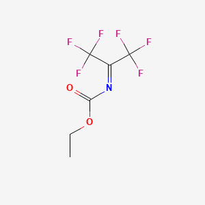 molecular formula C6H5F6NO2 B3040415 ethyl N-(hexafluoropropan-2-ylidene)carbamate CAS No. 19846-30-1