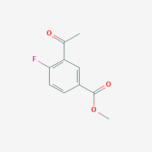 molecular formula C10H9FO3 B3040416 Methyl 3-acetyl-4-fluorobenzoate CAS No. 198477-82-6