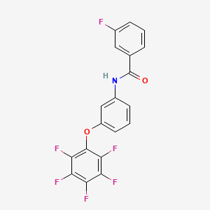 molecular formula C19H9F6NO2 B3040436 N1-[3-(2,3,4,5,6-pentafluorophenoxy)phenyl]-3-fluorobenzamide CAS No. 201481-19-8
