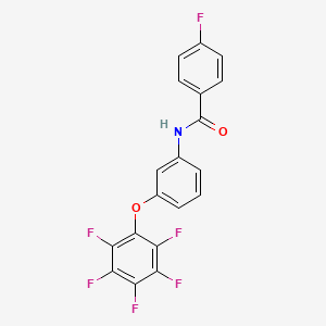 N1-[3-(2,3,4,5,6-pentafluorophenoxy)phenyl]-4-fluorobenzamide