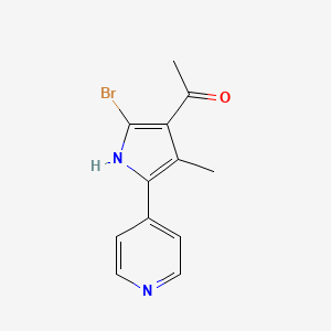 1-(2-bromo-4-methyl-5-(pyridin-4-yl)-1H-pyrrol-3-yl)ethanone