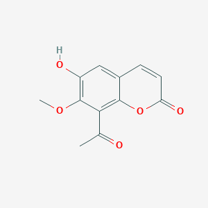 molecular formula C12H10O5 B3040443 8-Acetyl-6-hydroxy-7-methoxycoumarin CAS No. 202288-19-5