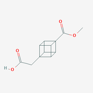 molecular formula C12H12O4 B3040508 2-(4-(Methoxycarbonyl)cuban-1-yl)acetic acid CAS No. 2108597-09-5