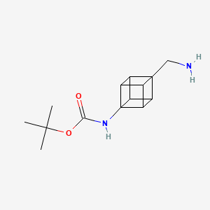 molecular formula C14H20N2O2 B3040510 tert-butyl ((1s,2R,3r,8S)-4-(aminomethyl)cuban-1-yl)carbamate CAS No. 2108646-71-3