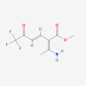 molecular formula C9H10F3NO3 B3040553 methyl (E,2Z)-2-(1-aminoethylidene)-6,6,6-trifluoro-5-oxohex-3-enoate CAS No. 215657-66-2