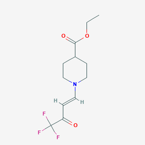 molecular formula C12H16F3NO3 B3040554 Ethyl 1-(4,4,4-trifluoro-3-oxobut-1-enyl)piperidine-4-carboxylate CAS No. 215657-72-0