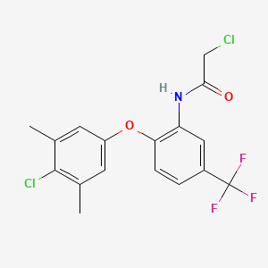 molecular formula C17H14Cl2F3NO2 B3040577 N1-[2-(4-chloro-3,5-dimethylphenoxy)-5-(trifluoromethyl)phenyl]-2-chloroacetamide CAS No. 218156-28-6