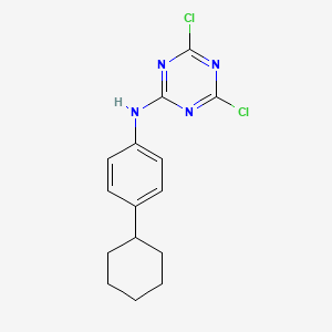 molecular formula C15H16Cl2N4 B3040597 N2-(4-cyclohexylphenyl)-4,6-dichloro-1,3,5-triazin-2-amine CAS No. 219499-75-9