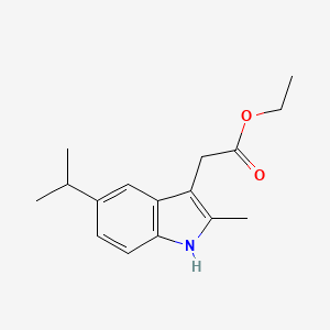 molecular formula C16H21NO2 B3040632 ethyl 2-(5-isopropyl-2-methyl-1H-indol-3-yl)acetate CAS No. 221188-93-8