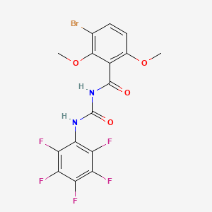 molecular formula C16H10BrF5N2O4 B3040636 N-(3-bromo-2,6-dimethoxybenzoyl)-N'-(2,3,4,5,6-pentafluorophenyl)urea CAS No. 222540-13-8