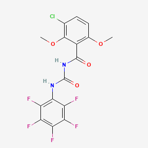 molecular formula C16H10ClF5N2O4 B3040637 N-(3-chloro-2,6-dimethoxybenzoyl)-N'-(2,3,4,5,6-pentafluorophenyl)urea CAS No. 222540-41-2