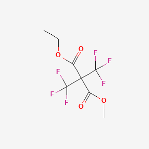 molecular formula C8H8F6O4 B3040694 Ethyl methyl 2,2-bis(trifluoromethyl)propane-1,3-dioate CAS No. 231285-90-8
