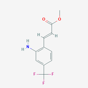 molecular formula C11H10F3NO2 B3040698 Methyl (E)-3-[2-Amino-4-(trifluoromethyl)phenyl]acrylate CAS No. 231296-89-2