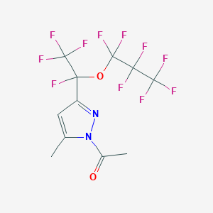 molecular formula C11H7F11N2O2 B3040702 1-Acetyl-3-[1-(heptafluoropropoxy)-1,2,2,2-tetrafluoroethyl]-5-methyl-1H-pyrazole CAS No. 231301-28-3