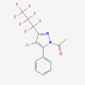molecular formula C14H8ClF7N2O B3040711 1-Acetyl-4-chloro-3(5)-heptafluoropropyl-5(3)-phenylpyrazole CAS No. 231947-18-5