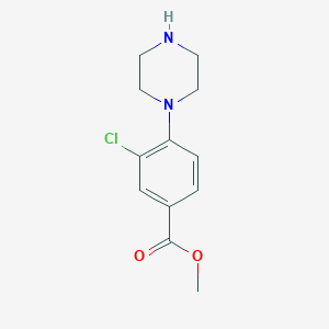 molecular formula C12H15ClN2O2 B3040736 Methyl 3-Chloro-4-piperazinobenzoate CAS No. 234082-16-7