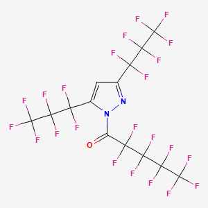1-Nonafluoropentanoyl-3,5-bis(heptafluoro-1-propyl)pyrazole