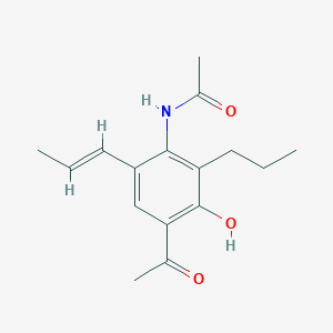 N1-(4-acetyl-3-hydroxy-6-prop-1-enyl-2-propylphenyl)acetamide