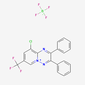 9-Chloro-2,3-diphenyl-7-(trifluoromethyl)pyrido[1,2-b][1,2,4]triazin-5-ium tetrafluoroborate