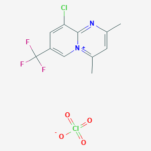 9-Chloro-2,4-dimethyl-7-(trifluoromethyl)pyrido[1,2-a]pyrimidin-5-ium perchlorate