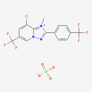 8-chloro-1-methyl-6-(trifluoromethyl)-2-[4-(trifluoromethyl)phenyl]-1H-[1,2,4]triazolo[1,5-a]pyridin-4-ium perchlorate