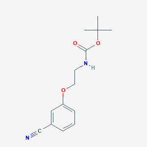 molecular formula C14H18N2O3 B3040911 3-(Boc-aminoethyloxy)benzonitrile CAS No. 252263-98-2
