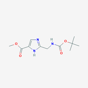 N-Tert-butoxycarbonyl-2-aminomethyl-imidazole-4-carboxylic acid methyl ester
