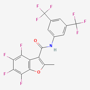N3-[3,5-di(trifluoromethyl)phenyl]-4,5,6,7-tetrafluoro-2-methylbenzo[b]furan-3-carboxamide