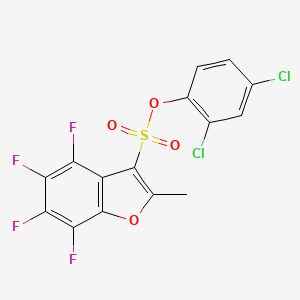 2,4-Dichlorophenyl 4,5,6,7-tetrafluoro-2-methylbenzo[b]furan-3-sulphonate