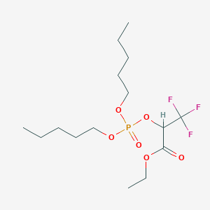 molecular formula C15H28F3O6P B3040960 Ethyl 2-{[di(pentyloxy)phosphoryl]oxy}-3,3,3-trifluoropropanoate CAS No. 256332-86-2