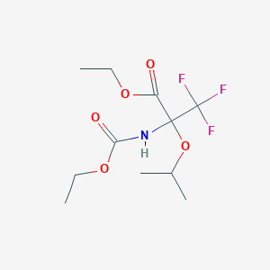 Ethyl 2-[(ethoxycarbonyl)amino]-3,3,3-trifluoro-2-isopropoxypropanoate