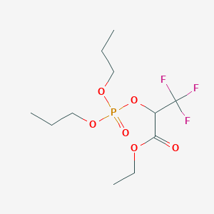molecular formula C11H20F3O6P B3040968 Ethyl 2-[(dipropoxyphosphoryl)oxy]-3,3,3-trifluoropropanoate CAS No. 256333-00-3