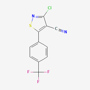 3-Chloro-5-[4-(trifluoromethyl)phenyl]isothiazole-4-carbonitrile