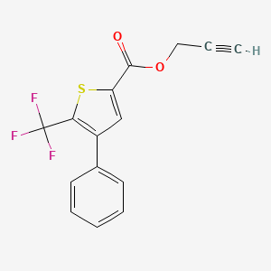 molecular formula C15H9F3O2S B3040972 Prop-2-ynyl 4-phenyl-5-(trifluoromethyl)thiophene-2-carboxylate CAS No. 256414-56-9