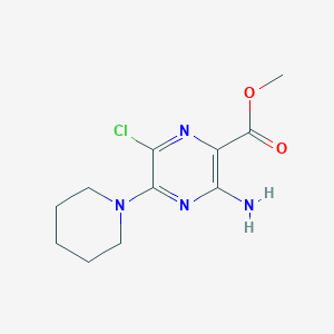 molecular formula C11H15ClN4O2 B3040976 Methyl 3-amino-6-chloro-5-piperidin-1-ylpyrazine-2-carboxylate CAS No. 256414-79-6