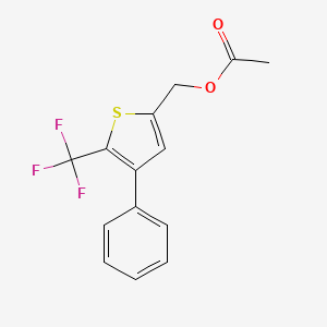 [4-Phenyl-5-(trifluoromethyl)thiophen-2-yl]methyl acetate