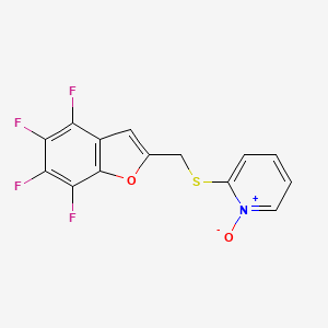 2-{[(4,5,6,7-Tetrafluoro-1-benzofuran-2-yl)methyl]thio}pyridinium-1-olate