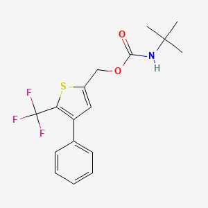 [4-phenyl-5-(trifluoromethyl)thiophen-2-yl]methyl N-tert-butylcarbamate