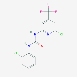 N-(2-chlorophenyl)-N'-[6-chloro-4-(trifluoromethyl)-2-pyridyl]urea